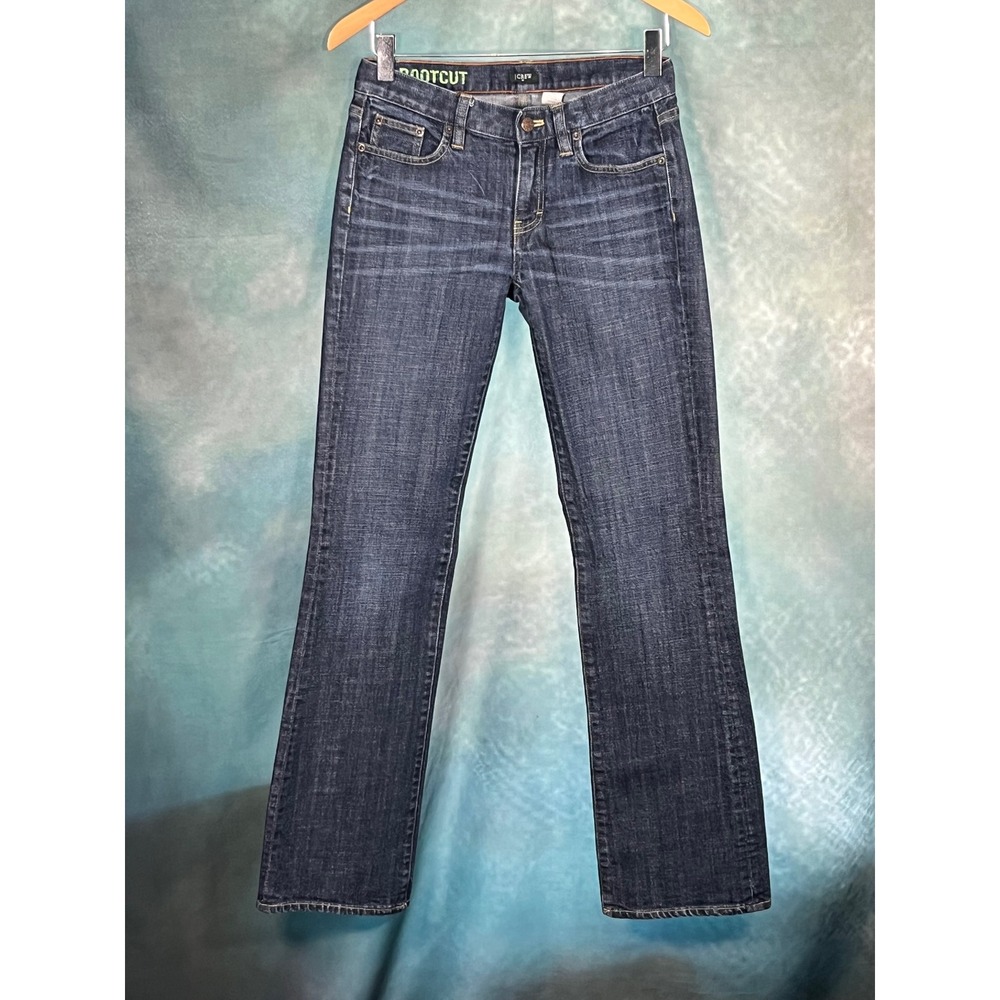J.Crew Women 28R Dark Wash Bootcut Denim‎ Jeans Stretch Cotton